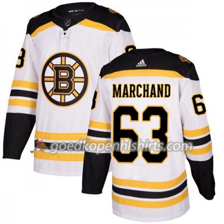 Boston Bruins Brad Marchand 63 Adidas 2017-2018 Wit Authentic Shirt - Dames